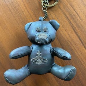 Vintage Vivienne Westwood Leather Teddy Bear Keyring/Charm